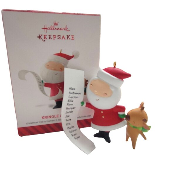 Hallmark Keepsake Kringle & Kris Christmas Tree Ornament 2014 #1 Checking List - Picture 1 of 12